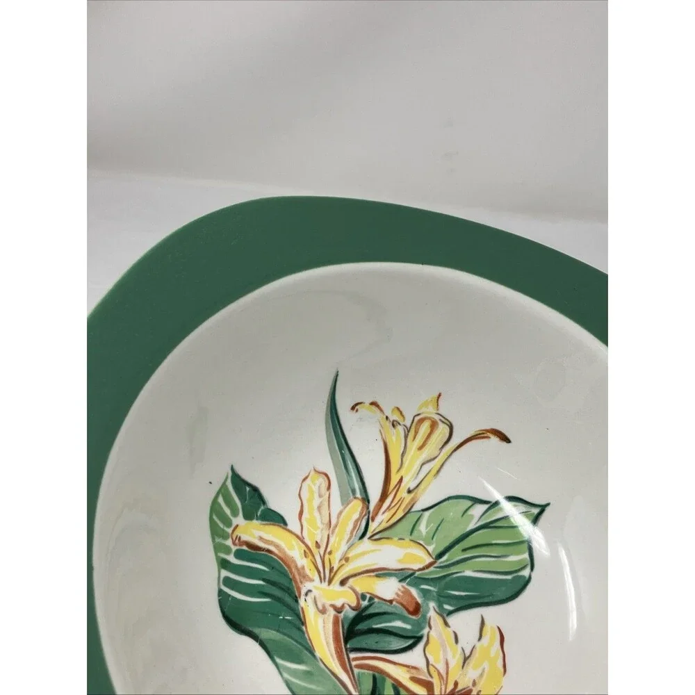 Taylor Smith & Taylor Conversation DAYLILY Round Serving Bowl 9” Rimmed
